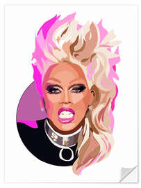 Selvklebende plakat RuPaul