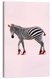 Canvastavla  Zebra in high heels - Jonas Loose