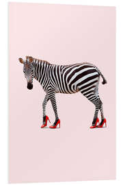 Foam board print Zebra in high heels