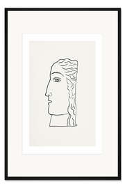 Gerahmter Kunstdruck Der Kopf einer Frau