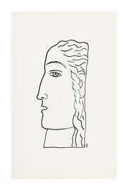 Magnettafel Der Kopf einer Frau