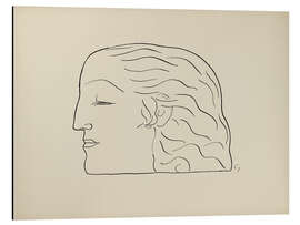 Magnettafel Frauenkopf