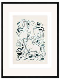 Gerahmter Kunstdruck Drei Pferde