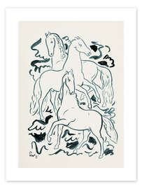 Poster Drie paarden