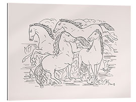 Tableau en plexi-alu Conception à quatre chevaux