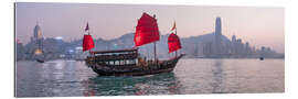 Galleritryk Hong Kong skyline with junk