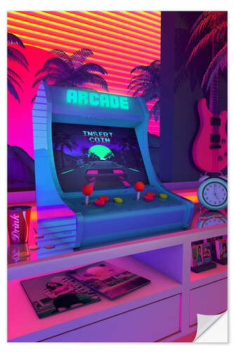 Selvklebende plakat Arcade Dreams