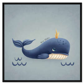 Gerahmter Kunstdruck Kleiner Blauwal