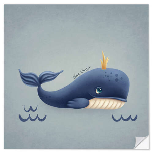 Sisustustarra Little blue whale