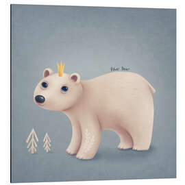 Aluminium print Little polar bear