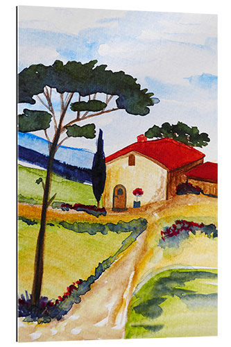 Tableau en plexi-alu Maison de campagne en Toscane