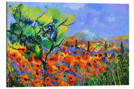 Magnettafel Roter Mohn in der Provence