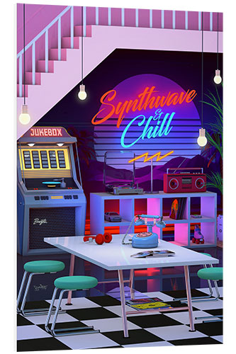 Cuadro de PVC Synthwave And Chill