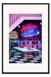 Gerahmter Kunstdruck Synthwave And Chill