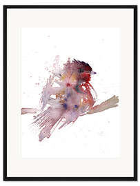Gerahmter Kunstdruck Abstraktes Rotkehlchen