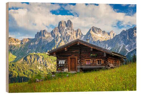 Stampa su legno Estate alpina