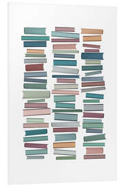 PVC-tavla Pastel book stack