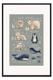 Gerahmter Kunstdruck Tiere der Polarregion