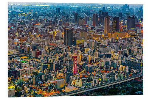 Foam board print Osaka after sunset