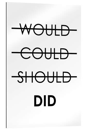 Gallery print Would, Could, Should, Did (English)