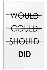 Magnettafel Würde, könnte, sollte, gemacht (Englisch)