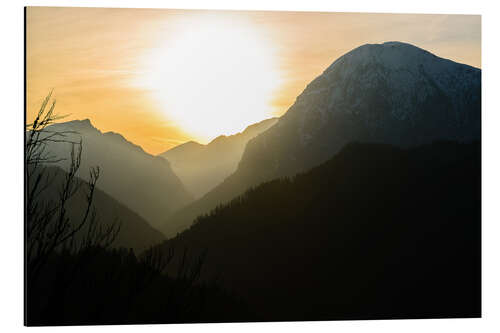 Aluminium print Golden sunrise