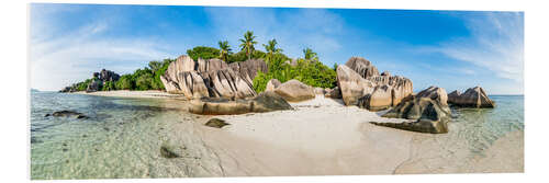 Foam board print Anse Source d'Argent on La Digue