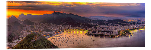 Acrylic print Guanabara Bay with Rio de Janeiro