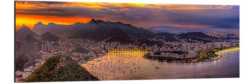 Aluminium print Guanabara Bay with Rio de Janeiro