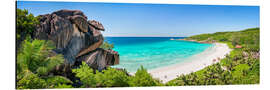 Aluminium print Grand Anse, La Digue, Seychellen