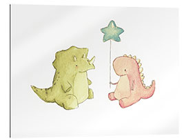 Tableau en plexi-alu Amis dinos