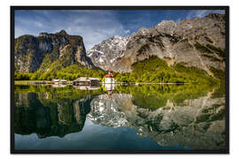 Gerahmter Kunstdruck Königssee mit St. Bartholomä