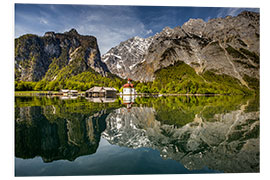 Bilde på skumplate Königssee with St. Bartholomä