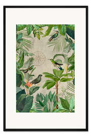 Gerahmter Kunstdruck Tropische Reise der Vögel