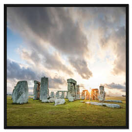 Gerahmter Kunstdruck Stonehenge, England