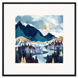 Framed art print Valley at sunrise