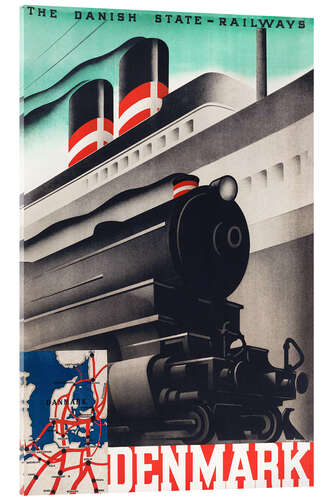 Akrylbillede The Danish State-Railways (DSB, engelsk)