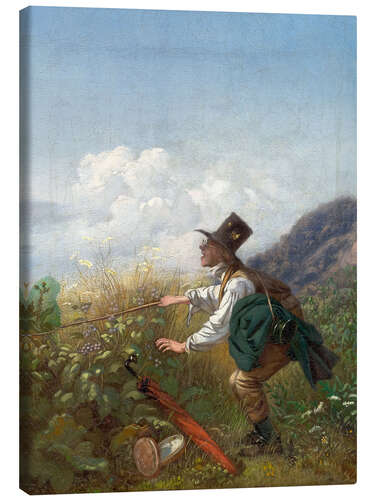 Canvas print The butterfly catcher