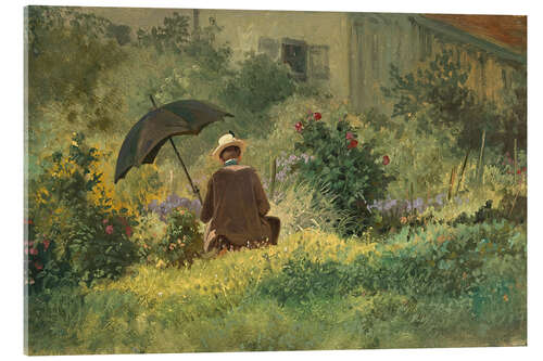 Akrylbillede The painter in the garden