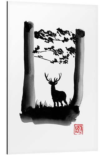 Aluminium print Deer in the forest