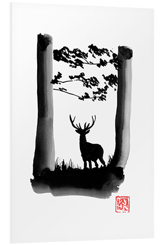 Foam board print Deer in the forest