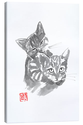 Tableau sur toile Frères chats