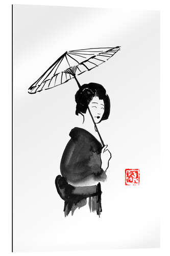 Gallery print Geisha with an umbrella