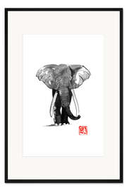 Gerahmter Kunstdruck Elefant