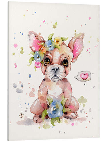 Aluminium print Sweet Frenchie Bulldog