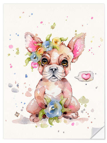 Wall sticker Sweet Frenchie Bulldog