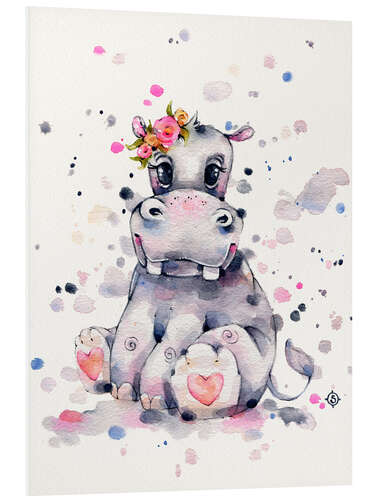 Foam board print Sweet Hippo