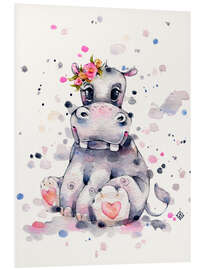 Foam board print Sweet Hippo