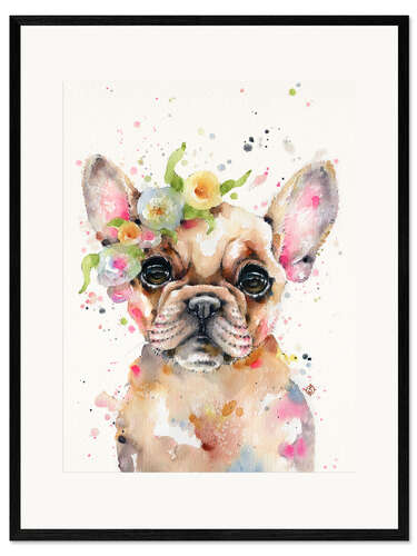 Impresión de arte enmarcada Pequeño frenchie
