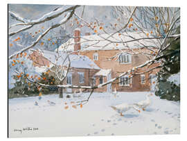 Magnettafel Bauernhaus im Schnee